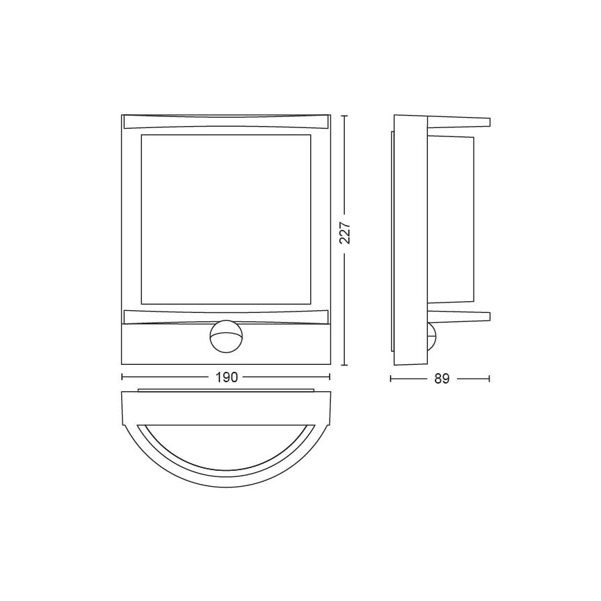 Philips - Επιτοίχιο φωτιστικό LED εξωτερικού χώρου LED/12W IP44