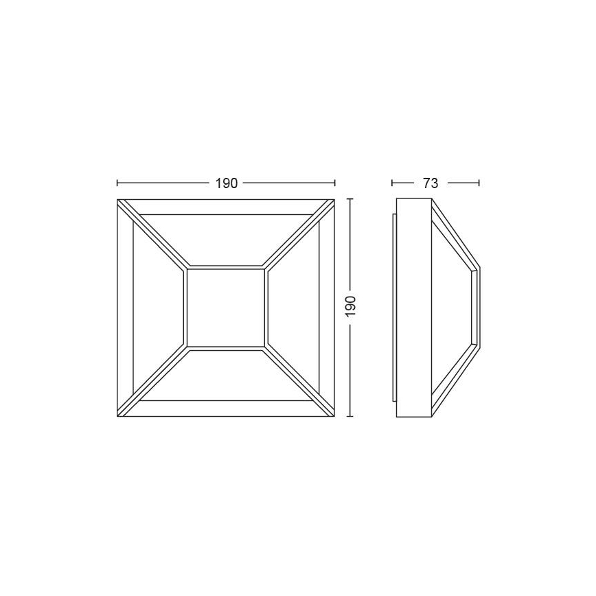 Philips - Επιτοίχιο φωτιστικό LED εξωτερικού χώρου LED/12W IP44