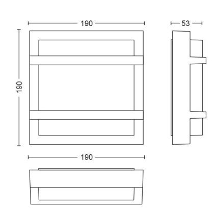 Philips - Εξωτερικό επιτοίχιο φωτιστικό LED/12W IP44