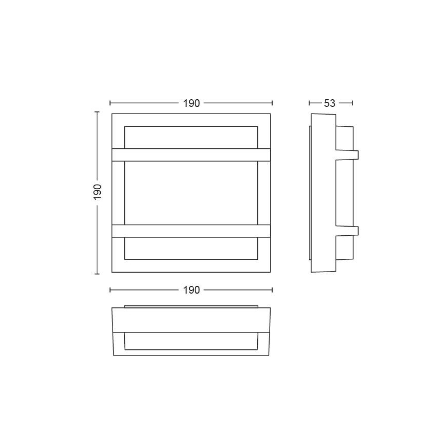 Philips - Εξωτερικό επιτοίχιο φωτιστικό LED/12W IP44