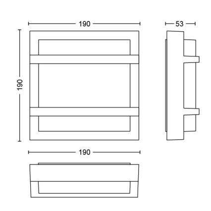 Philips - LED Εξωτερικό επιτοίχιο φωτιστικό LED/12W IP44