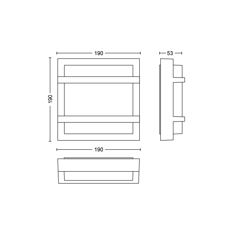 Philips - LED Εξωτερικό επιτοίχιο φωτιστικό LED/12W IP44