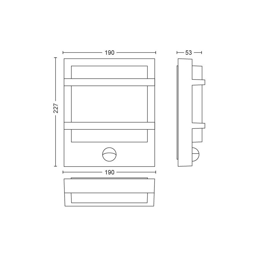 Philips - LED Εξωτερικό επιτοίχιο φωτιστικό LED/12W IP44