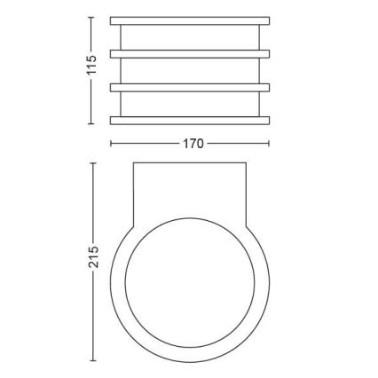 Philips - LED Dimmable φωτιστικό τοίχου εξωτερικού χώρου Hue LUCCA 1xE27/9,5W/230V IP44