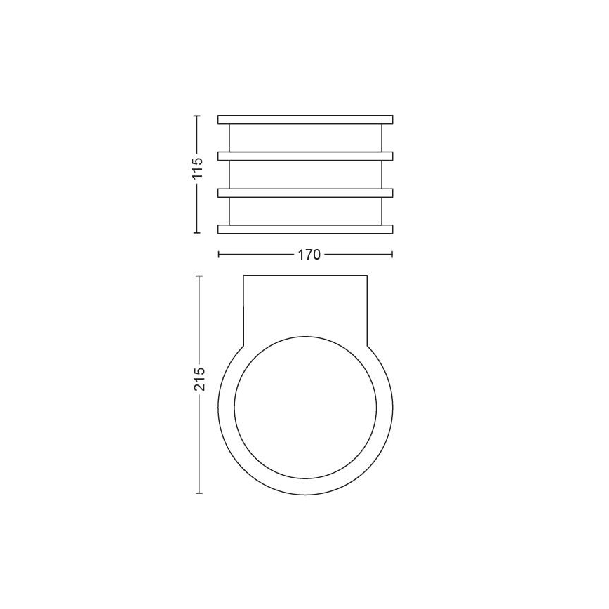 Philips - LED Dimmable φωτιστικό τοίχου εξωτερικού χώρου Hue LUCCA 1xE27/9,5W/230V IP44