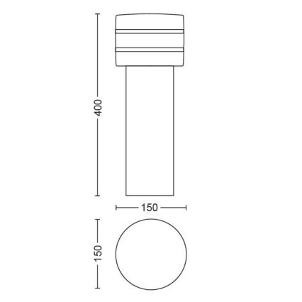 Philips - Λάμπα dimmer LED εξωτερικού χώρου Hue TUAR 1xE27/9,5W/230V IP44