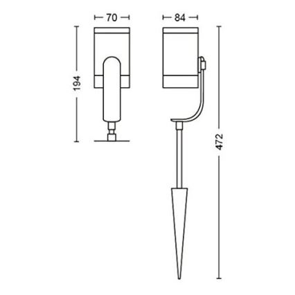 Philips - Σετ 3x LED Σποτ Hue LILY 3xLED/8W/230V IP65