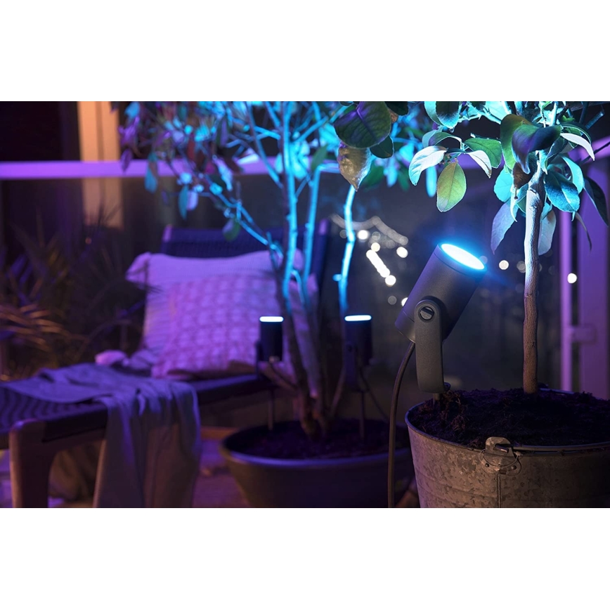 Philips - Σετ επέκτασης εξωτερικού φωτιστικού LED RGB Hue LILY LED/8W/230V IP65