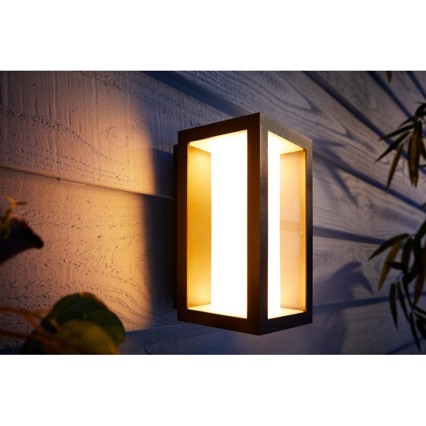 Philips - LED RGBW Dimmable φωτιστικό τοίχου εξωτερικού χώρου Hue IMPRESS 2xLED/8W/230V 2000-6500K IP44