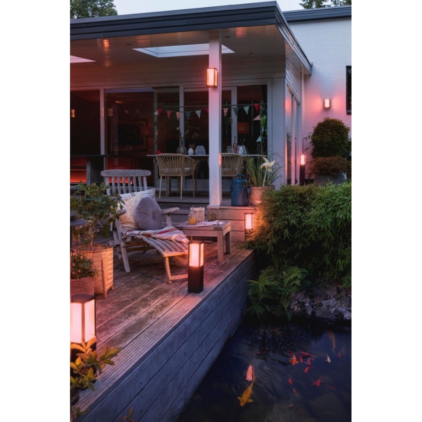 Philips - LED RGBW Dimmable φωτιστικό τοίχου εξωτερικού χώρου Hue IMPRESS 2xLED/8W/230V 2000-6500K IP44