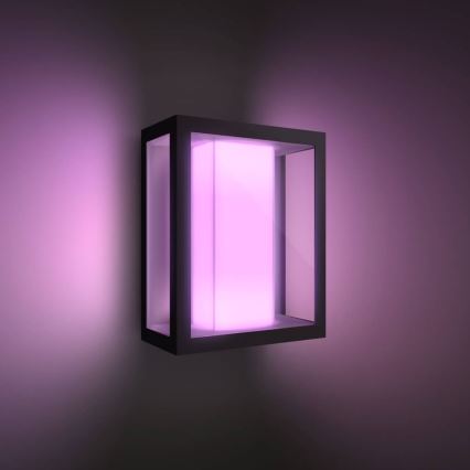 Philips - Ρυθμιζόμενο εξωτερικό επιτοίχιο φωτιστικό LED RGBW Hue IMPRESS 2xLED/8W/230V IP44