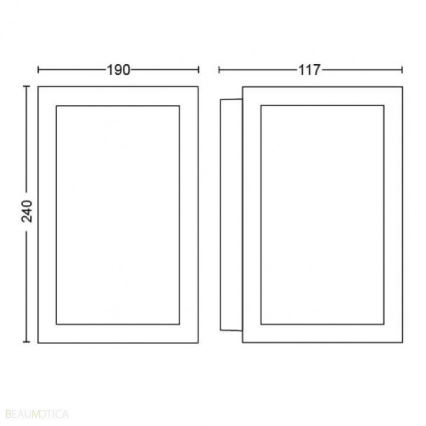 Philips - Ρυθμιζόμενο εξωτερικό επιτοίχιο φωτιστικό LED RGBW Hue IMPRESS 2xLED/8W/230V IP44