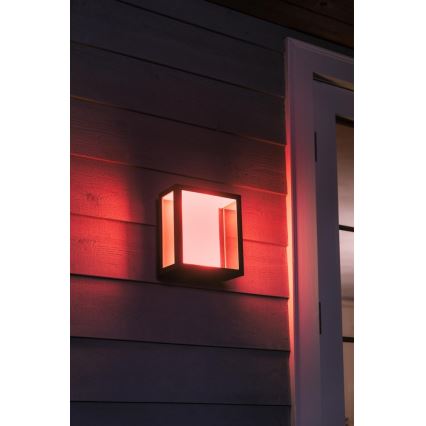 Philips - Ρυθμιζόμενο εξωτερικό επιτοίχιο φωτιστικό LED RGBW Hue IMPRESS 2xLED/8W/230V IP44