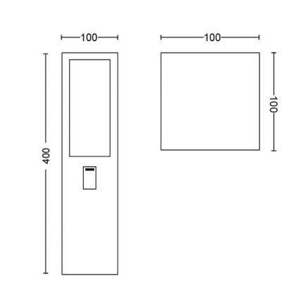 Philips - LED RGBW Dimming Εξωτερικού χώρου lamp Hue IMPRESS LED/16W/230V 2000-6500K IP44