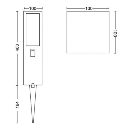 Philips - LED RGBW Dimming Εξωτερικού χώρου lamp Hue IMPRESS LED/16W/24V IP44