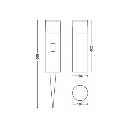 Philips - LED RGBW Dimmable φωτιστικό εξωτερικού χώρου Hue CALLA LED/8W/24V IP65