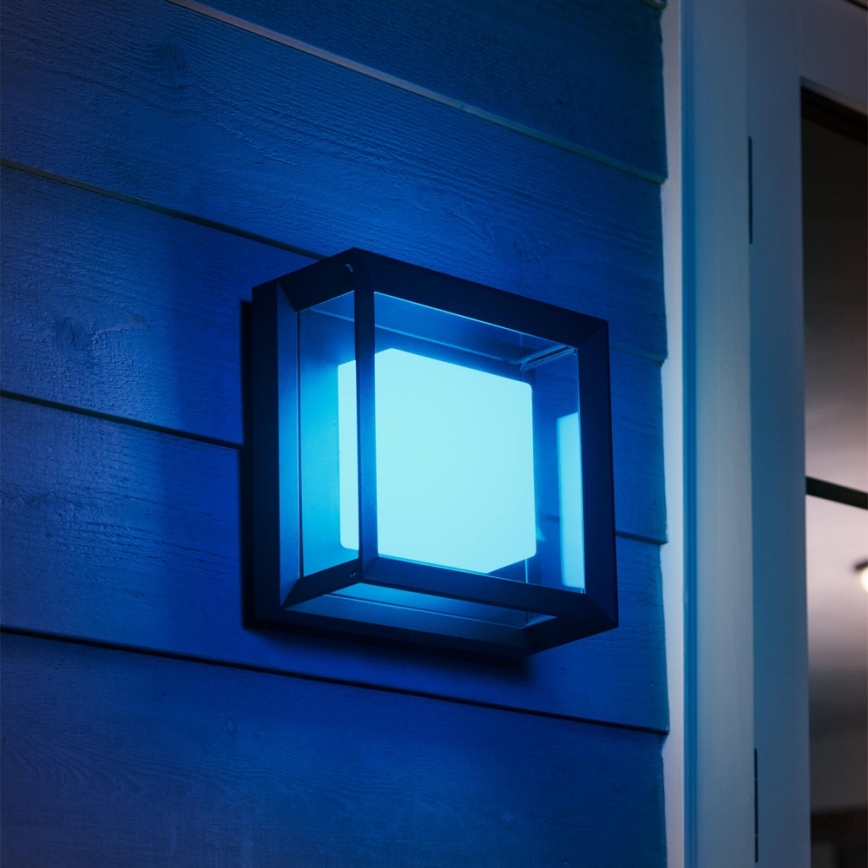 Philips - LED RGBW Dimmable φωτιστικό τοίχου εξωτερικού χώρου Hue ECONIC LED/15W/230V 2000-6500K IP44