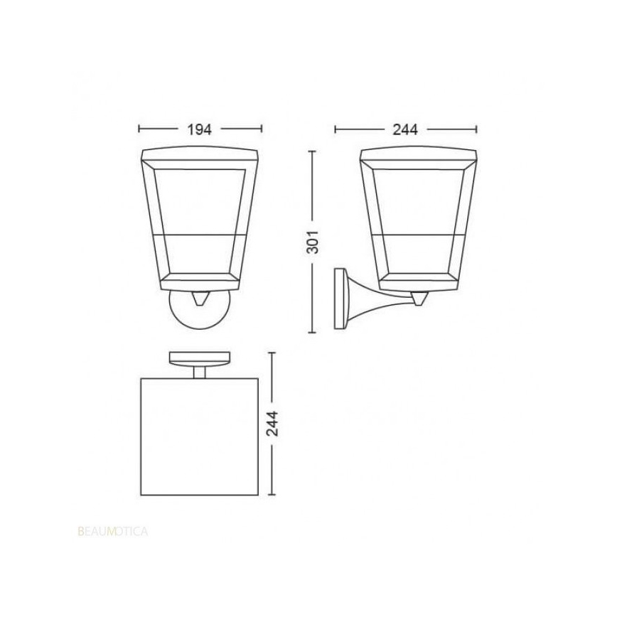 Philips - LED RGBW Ρυθμιζόμενο εξωτερικό επιτοίχιο φωτιστικό Hue ECONIC LED/15W/230V IP44