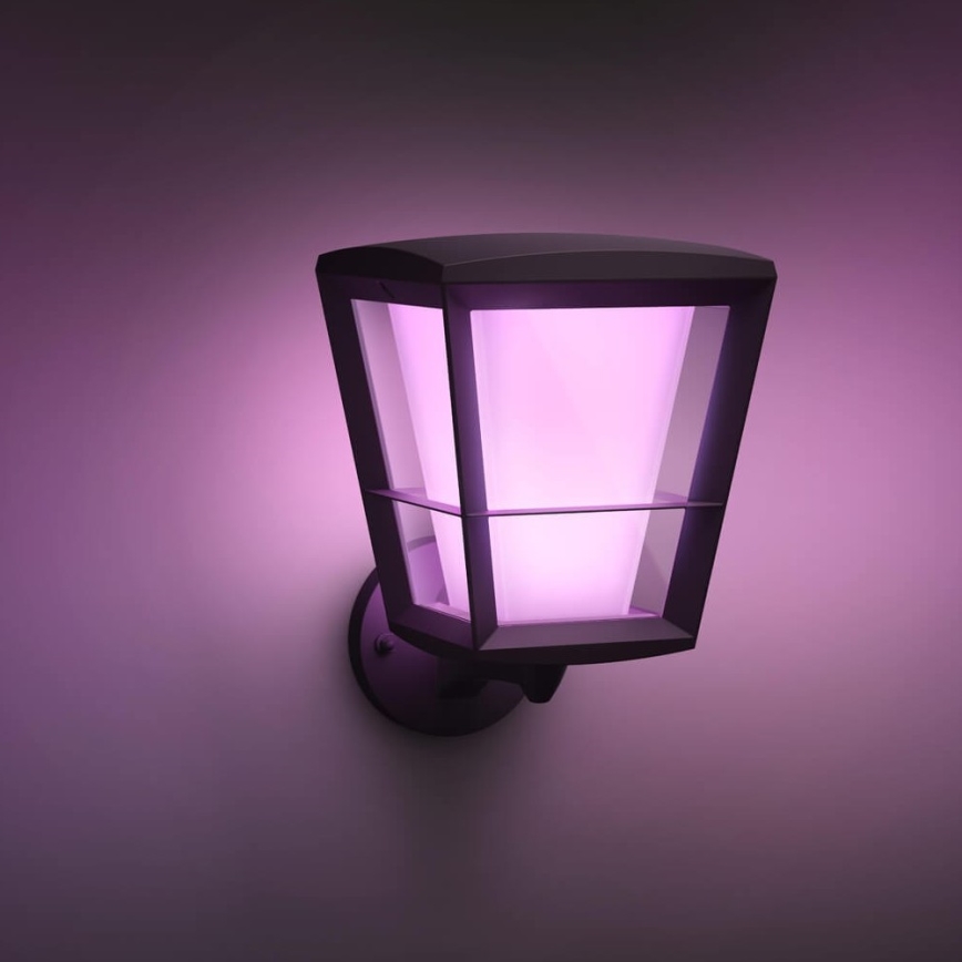 Philips - LED RGBW Ρυθμιζόμενο εξωτερικό επιτοίχιο φωτιστικό Hue ECONIC LED/15W/230V IP44