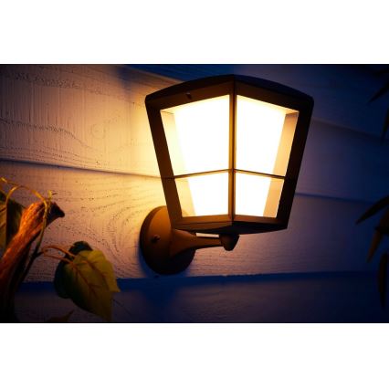 Philips - LED RGBW Ρυθμιζόμενο εξωτερικό επιτοίχιο φωτιστικό Hue ECONIC LED/15W/230V IP44