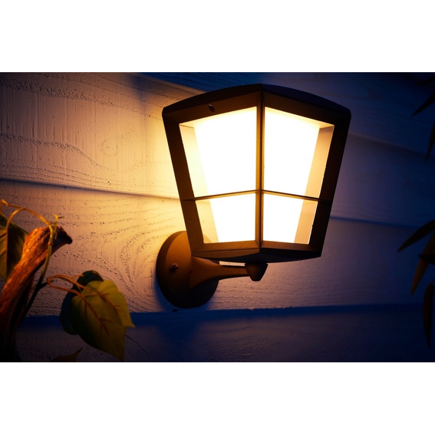 Philips - LED RGBW Ρυθμιζόμενο εξωτερικό επιτοίχιο φωτιστικό Hue ECONIC LED/15W/230V IP44