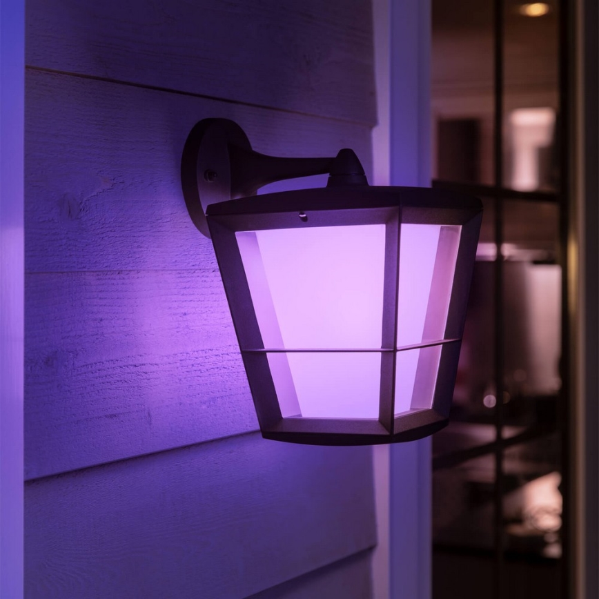 Philips - LED RGBW Dimmable φωτιστικό τοίχου εξωτερικού χώρου Hue ECONIC LED/15W/230V 2000-6500K IP44