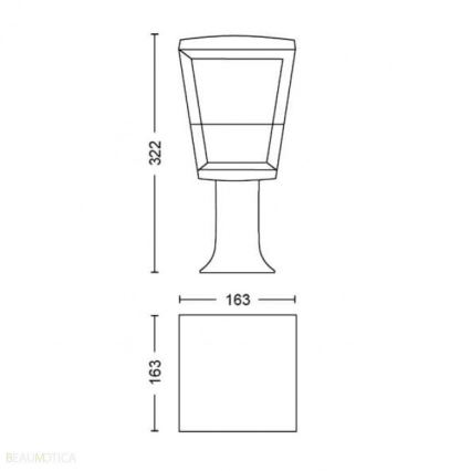 Philips - LED RGBW Ρυθμιζόμενος εξωτερικός φωτισμός Hue ECONIC LED/15W/230V IP44