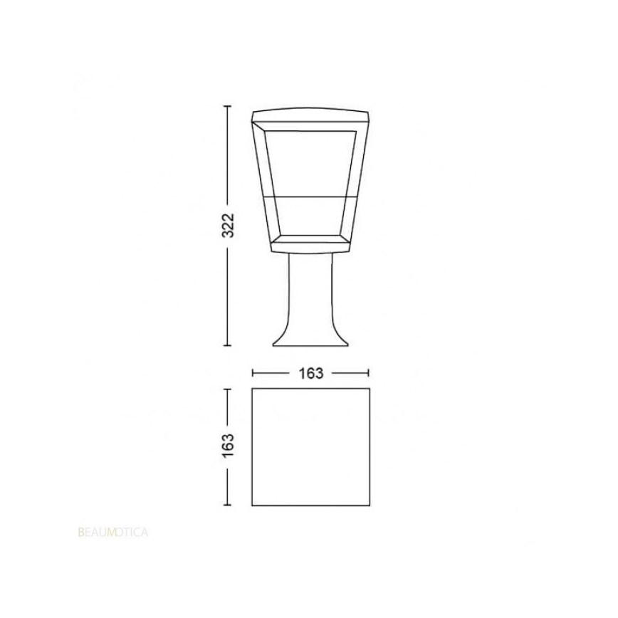 Philips - LED RGBW Ρυθμιζόμενος εξωτερικός φωτισμός Hue ECONIC LED/15W/230V IP44