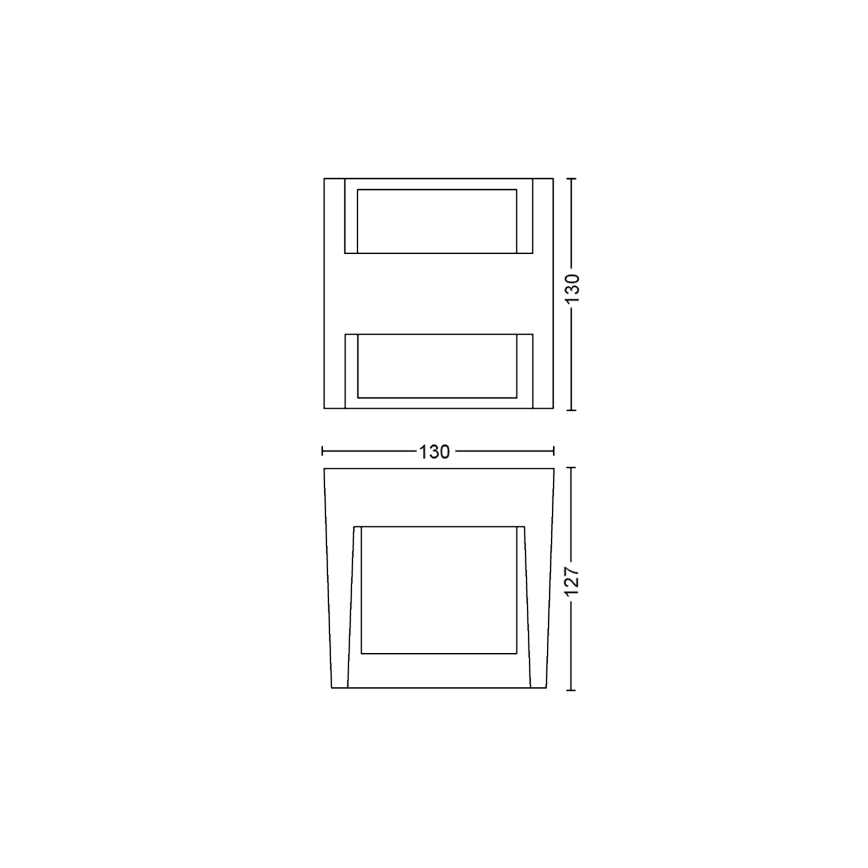 Philips - LED Dimmable φωτιστικό τοίχου εξωτερικού χώρου Hue FUZO LED/15W/230V IP44