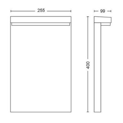 Philips - LED RGBW Dimming Εξωτερικού χώρου lamp Hue NYRO LED/13,5W/230V 2000-6500K IP44