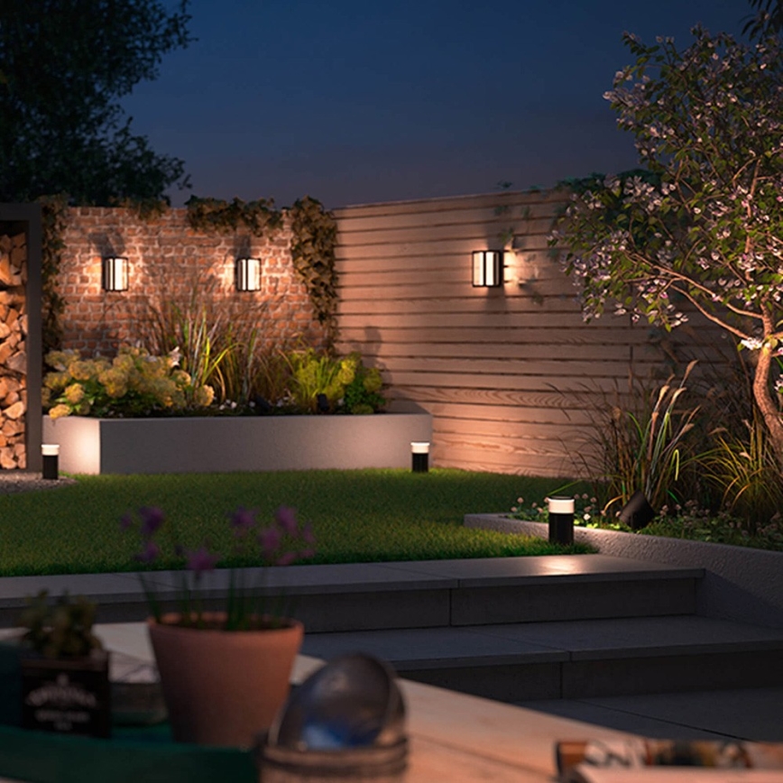 Philips - Ρυθμιζόμενο εξωτερικό επιτοίχιο φωτιστικό LED RGBW Hue IMPRESS 2xLED/8W/24V 2000-6500K IP44