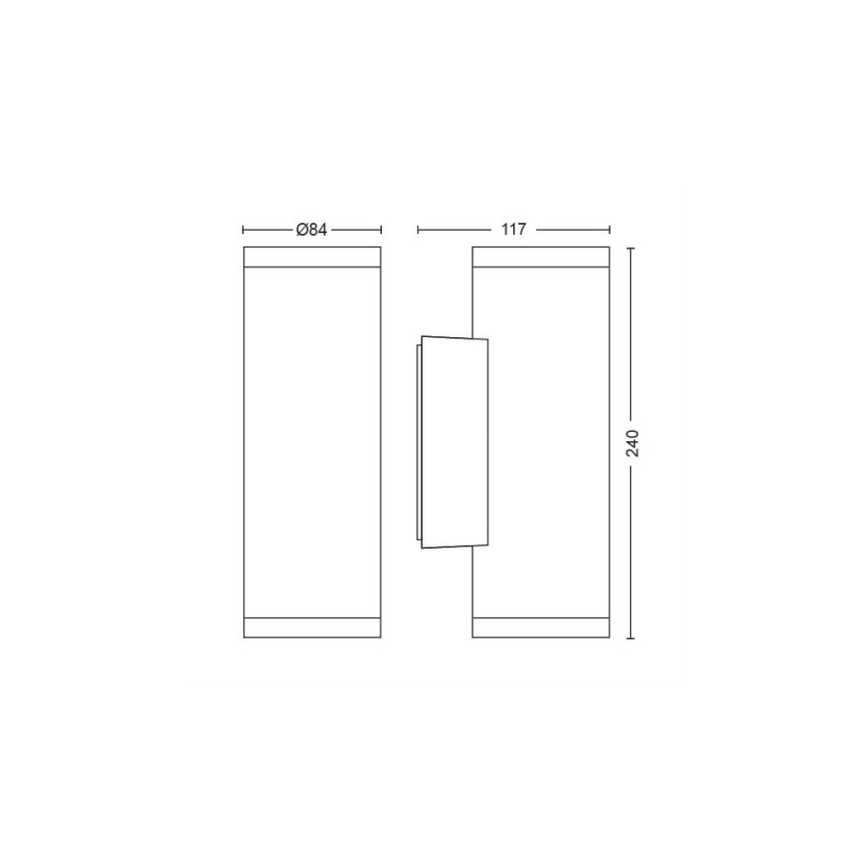 Philips - LED RGBW Dimmable φωτιστικό τοίχου εξωτερικού χώρου Hue APPEAR 2xLED/8W/230V IP44
