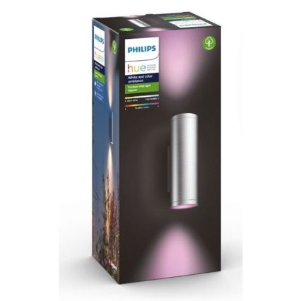 Philips - LED RGBW Dimmable φωτιστικό τοίχου εξωτερικού χώρου Hue APPEAR 2xLED/8W/230V IP44