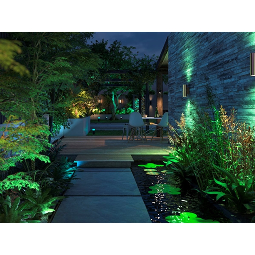 Philips - LED RGBW Dimmable φωτιστικό τοίχου εξωτερικού χώρου Hue APPEAR 2xLED/8W/230V IP44