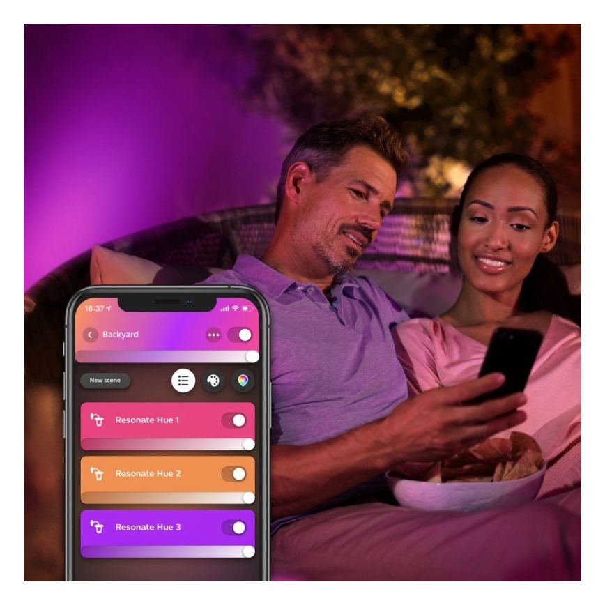 LED RGBW Dimmable φωτιστικό τοίχου εξωτερικού χώρου Hue RESONATE 2xLED/8W/230V 2000-6500K IP44