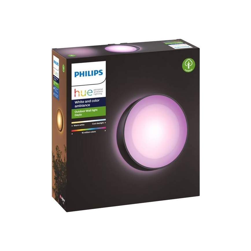 Philips - LED RGBW Dimmable φωτιστικό τοίχου εξωτερικού χώρου Hue DAYLO LED/15W/230V 2000-6500K IP44
