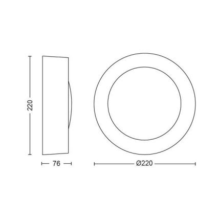 Philips - LED RGBW Dimmable φωτιστικό τοίχου εξωτερικού χώρου Hue DAYLO LED/15W/230V 2000-6500K IP44