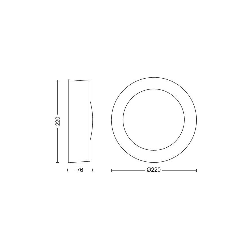 Philips - LED RGBW Dimmable φωτιστικό τοίχου εξωτερικού χώρου Hue DAYLO LED/15W/230V 2000-6500K IP44