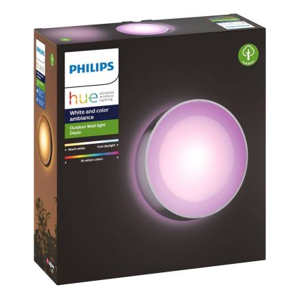 LED RGBW Dimmable φωτιστικό τοίχου εξωτερικού χώρου Hue DAYLO LED/15W/230V 2000-6500K IP44