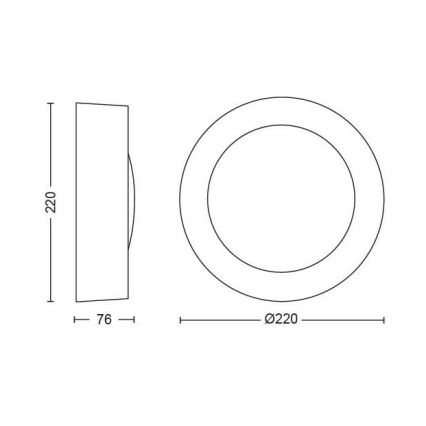 LED RGBW Dimmable φωτιστικό τοίχου εξωτερικού χώρου Hue DAYLO LED/15W/230V 2000-6500K IP44