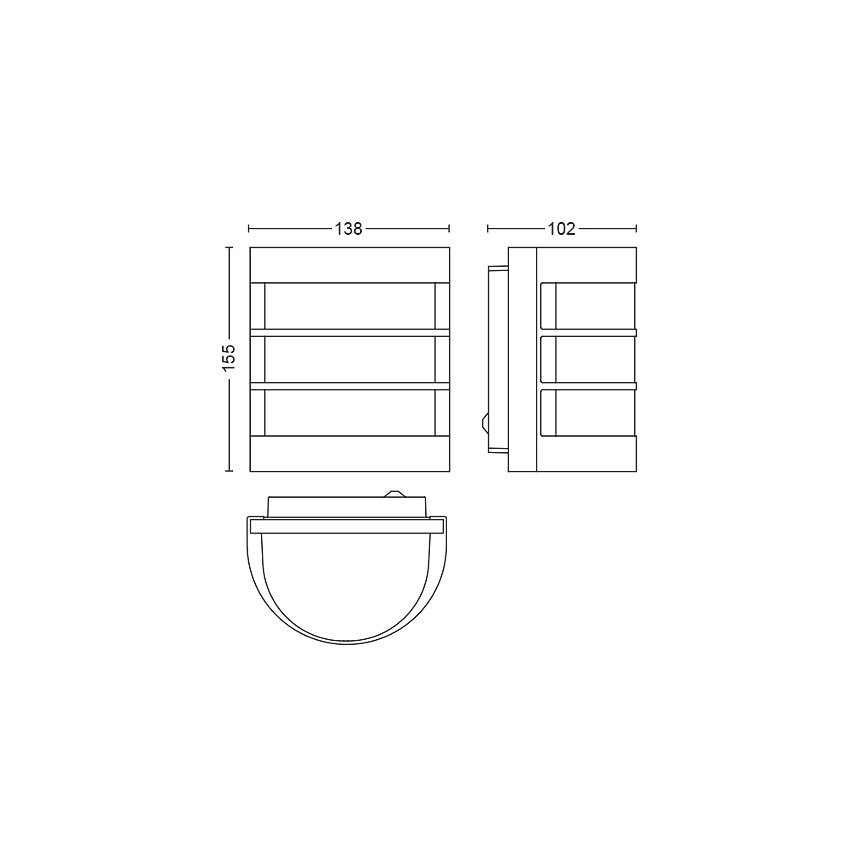 Philips  - Φωτιστικό τοίχου εξωτερικού χώρου  1xE27/60W/230V IP44 ανθρακί