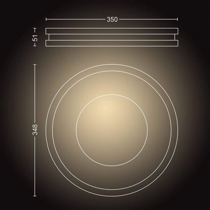 Philips - Φωτιστικό LED Dimmable Hue BEING LED/27W/230V  + RC