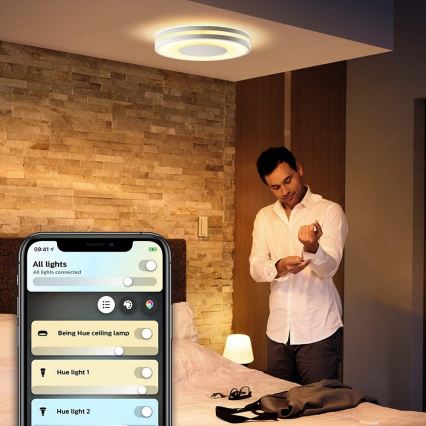 Philips - Ρυθμιζόμενο φωτιστικό LED Hue BEING LED/27W/230V + τηλεχειριστήριο
