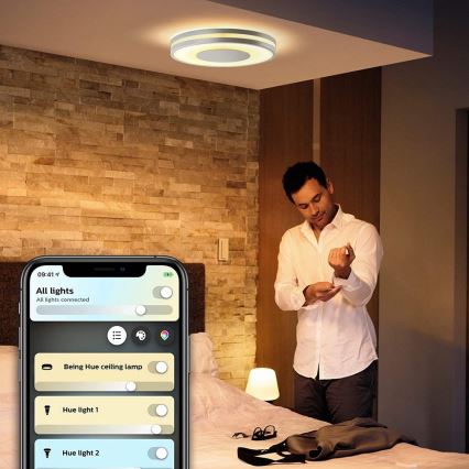 Philips - LED Dimming φωτιστικό Hue BEING LED/27W/230V + RC