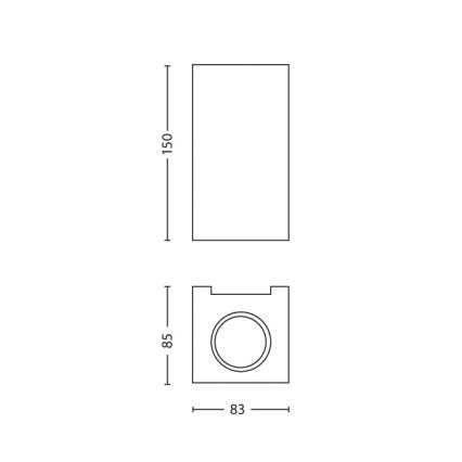 Philips 33012/17/PN - Φως τοίχου GABARDINE 2xGU10/50W/230V