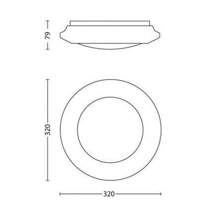 Philips - LED Οροφωτιστικό LED/16W/230V 4000K