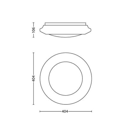 Philips - Φωτιστικό οροφής LED LED/22W/230V 2700K