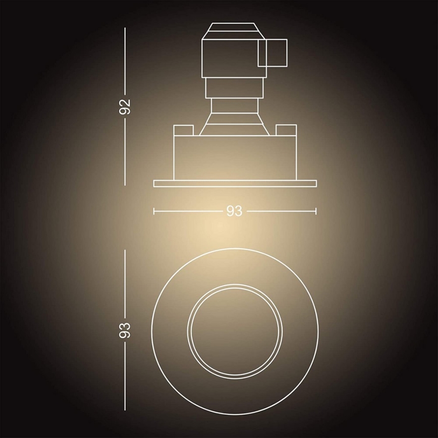 Philips - LED Dimmable φωτιστικό μπάνιου Hue ADORE 1xGU10/5W/230V IP44