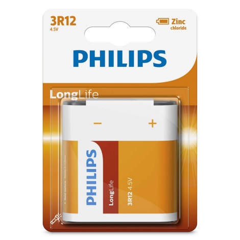 Philips 3R12L1B/10 - Μπαταρία χλωριούχου ψευδαργύρου 3R12 LONGLIFE 4,5V