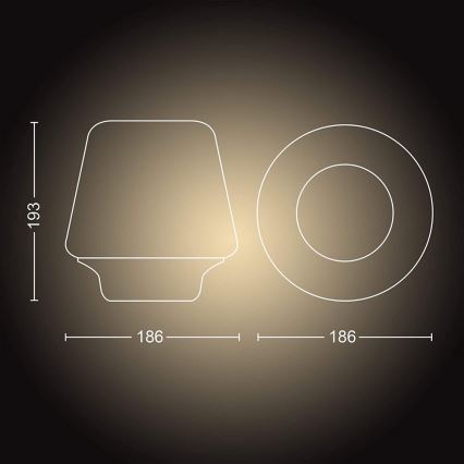 Philips - LED Λάμπα με dimmer Hue WELLNESS 1xE27/8,5W/230V + RC